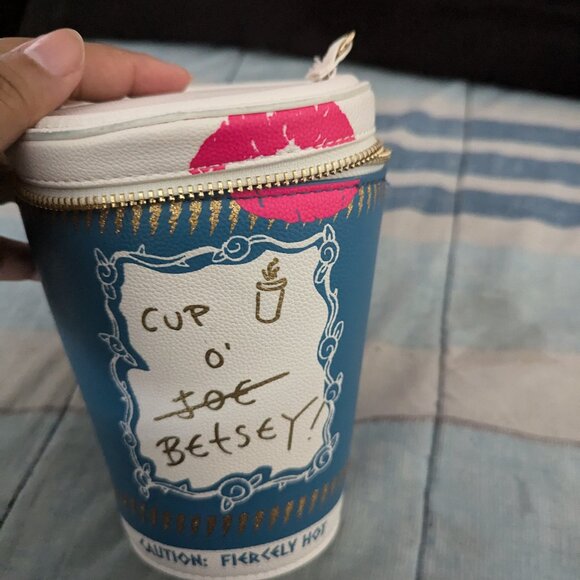 Betsey Johnson Kitsch Cup O Coffee Crossbody - Picture 1 of 7